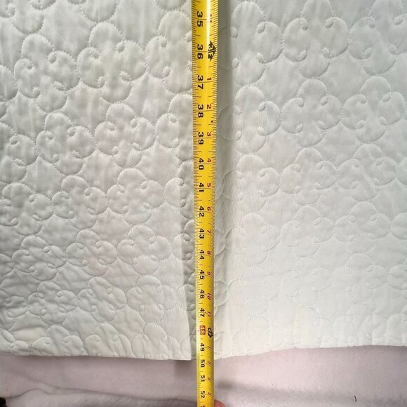 Vtg Sears Pastel Mint Green Quilted Embroidered Long Robe Zipper Pockets READ - Picture 10 of 10